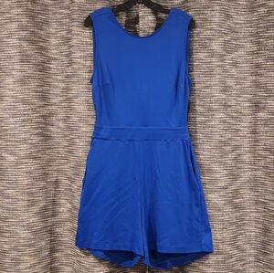 *NEW* New York & Company Tie-Back Cotton Romper Sz L